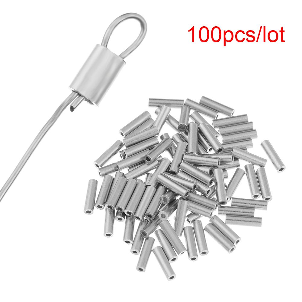 Monofilament Line - 100 adet/grup 0.8mm/1.0mm/1.2mm/1.4mm/1.6mm/1.8mm yuvarlak gerçek alüminyum